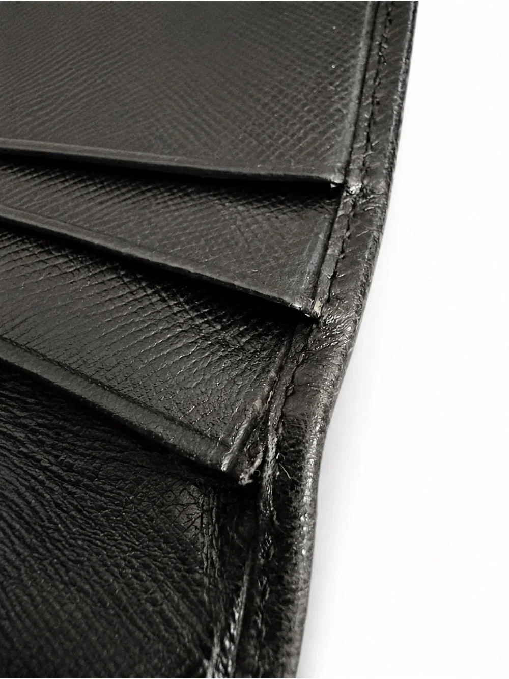Authenticated Prada Black Saffiano Leather Continental Long Wallet 7”